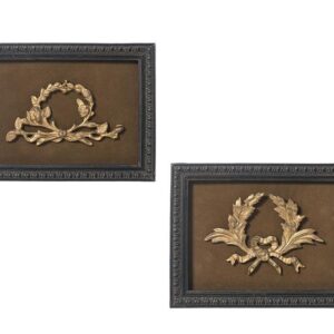 Coppia Quadri Decorativo con Fregi l'arte di nacchi 27×28,5cm