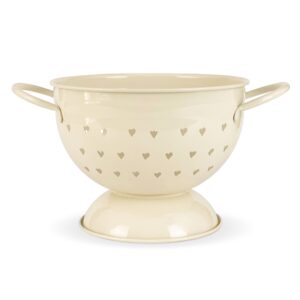 SCOLAPASTA BEIGE CON CUORI 21 CM ISABELLE ROSE