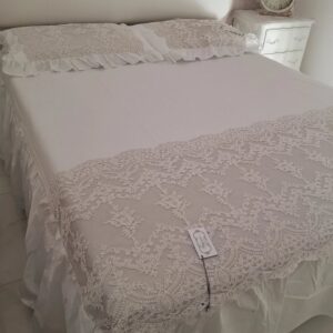 Copriletto Simposio con coppia copriguanciali Chez Moi Vintage Fango