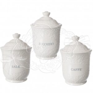 TRIS BARATTOLI SALE/ZUCCHERO/CAFFE MIA COCCOLE DI CASA