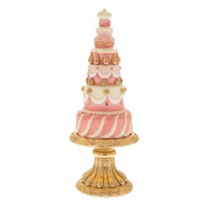 TORTA DECORATIVA IN POLIRESINA ROSA Φ8Χ20,5CM