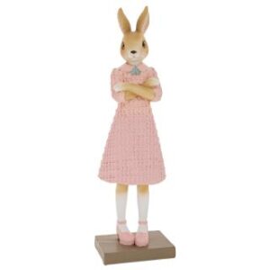 CONIGLIETTO IN POLIRESINA ROSA 8X6,5X27,5CM