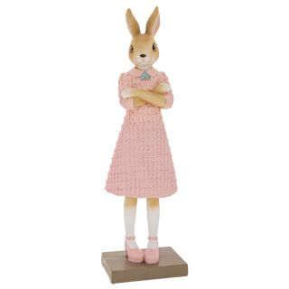 CONIGLIETTO IN POLIRESINA ROSA 8X6,5X27,5CM