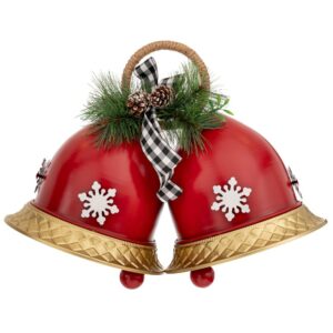 CAMPANA IN METALLO ROSSA 50X27X38CM