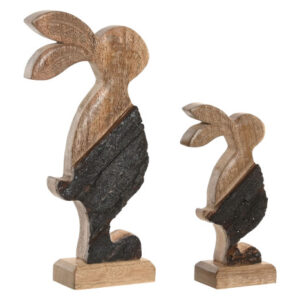 FIGURA SET 2 DI CONIGLIO NATURALE MANGO 15X5X30,5