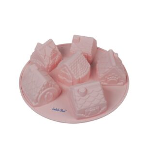 Stampo da forno in silicone rosa pastello casette 26,5×6 cm Isabelle Rose