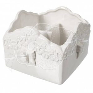 PORTA POSATE ALTO FLOWER 16X16X11CM COCCOLE DI CASA
