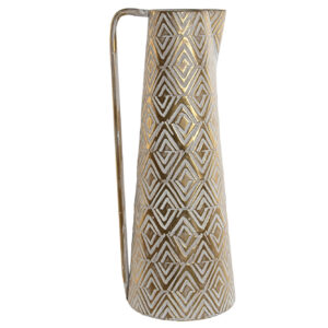 VASO METALLO 24,5X24,5X66 MANICO DORATO