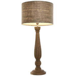 LAMPADA DA TAVOLO LEGNO IUTA 41X41X91 TAGLIATO