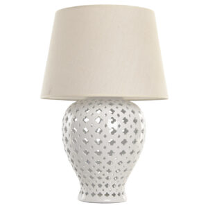 LAMPADA DA TAVOLO PORCELLANA LINO 45X45X69 BIANCO