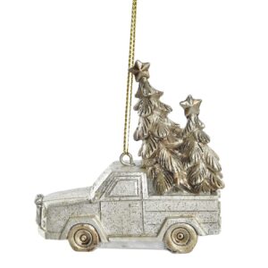 CIONDOLO COLLANINA RESINA 7X3X7 AUTOMOBILE DORATO