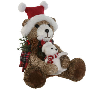 FIGURA POLISTIRENE FIBRA 22X20X22 ORSO MARRONE