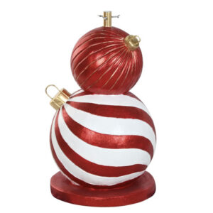 Base per albero di Natale Ø 55x84 cm Rosso Bianco Materiale ceramico