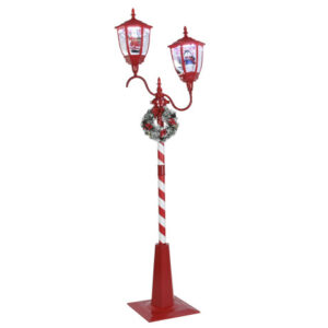 LANTERNA LED PE 70X60X225 MOVIMENTO MUSICALE ROSSO