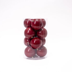 Box 16 sfere bordeaux 8cm