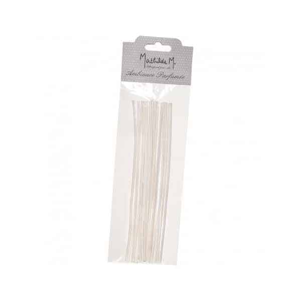 Sacchetto di 14 bastoncini di rattan sbiancato 18 cm Mathilde M