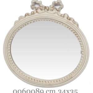 Specchio in legno con fiocco