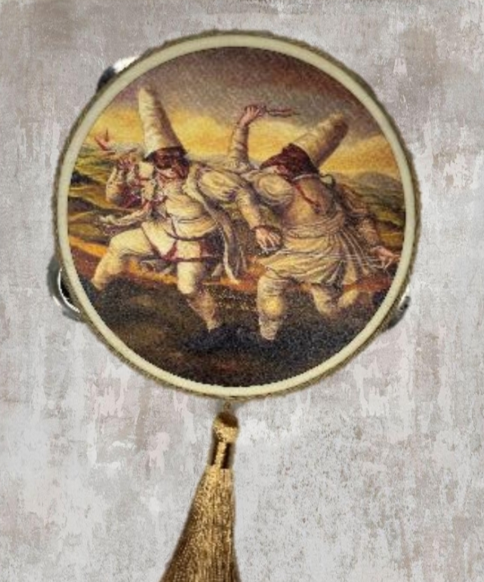 Tamburello pulcinella e tradizioni 13,5cm Madame Fioccò