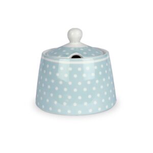 ZUCCHERIERA IN PORCELLANA POIS BLU PASTELLO ISABELLE ROSE