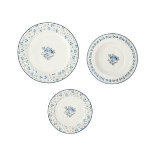 Piatto da Dessert Rose Blue L'arte di nacchi Ø 19,5x1,5