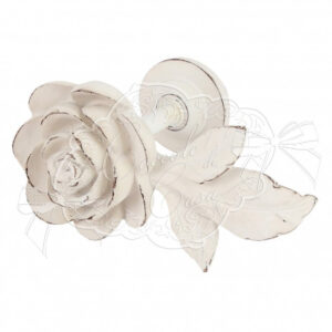 SET 2 FERMATENDA "ROSA C/FOGLIA"14X9X17CM COCCOLE DI CASA