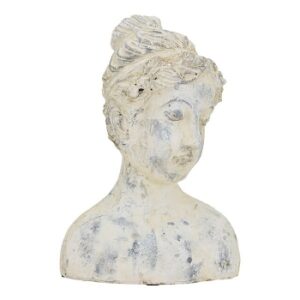 Busto femminile crema, 21,5x15,5x33 cm